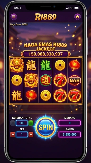 Tampilan utama aplikasi ri889 dengan navigasi mudah.